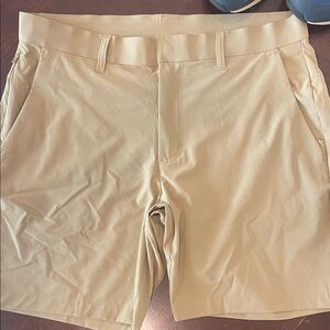 Fabletics men’s The Only shorts. 8” inseam. 10” rise. 17.5” waist and 21” hips.